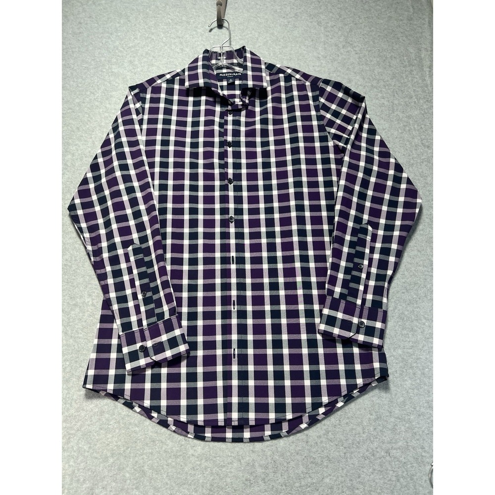 Mizzen+Main Leeward Men's Long Sleeve Shirt, Small , Plaid, Button-Up, Trim Fit